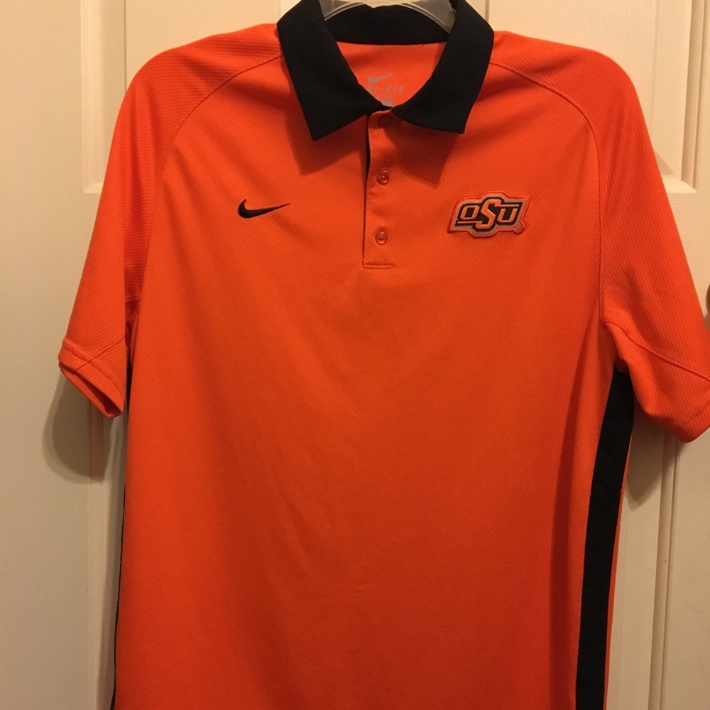 OSU OK Men's Polo Large Dri-Fir Nike Moisture Wick